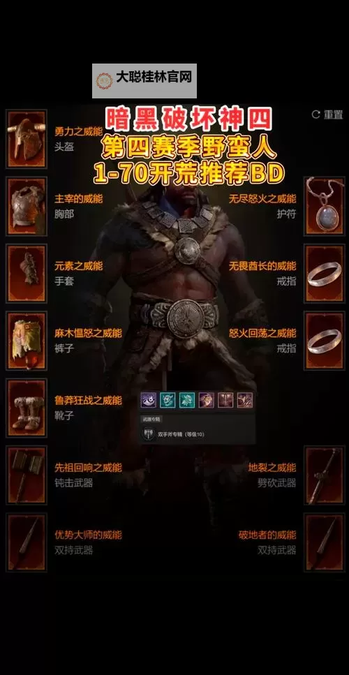 《暗黑破坏神4》野蛮人满属性配装分享图1