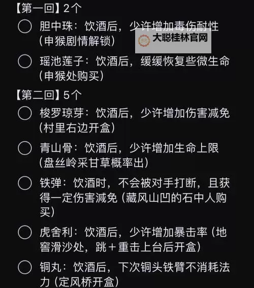 《黑神话悟空》泡酒物获取方式一览图1