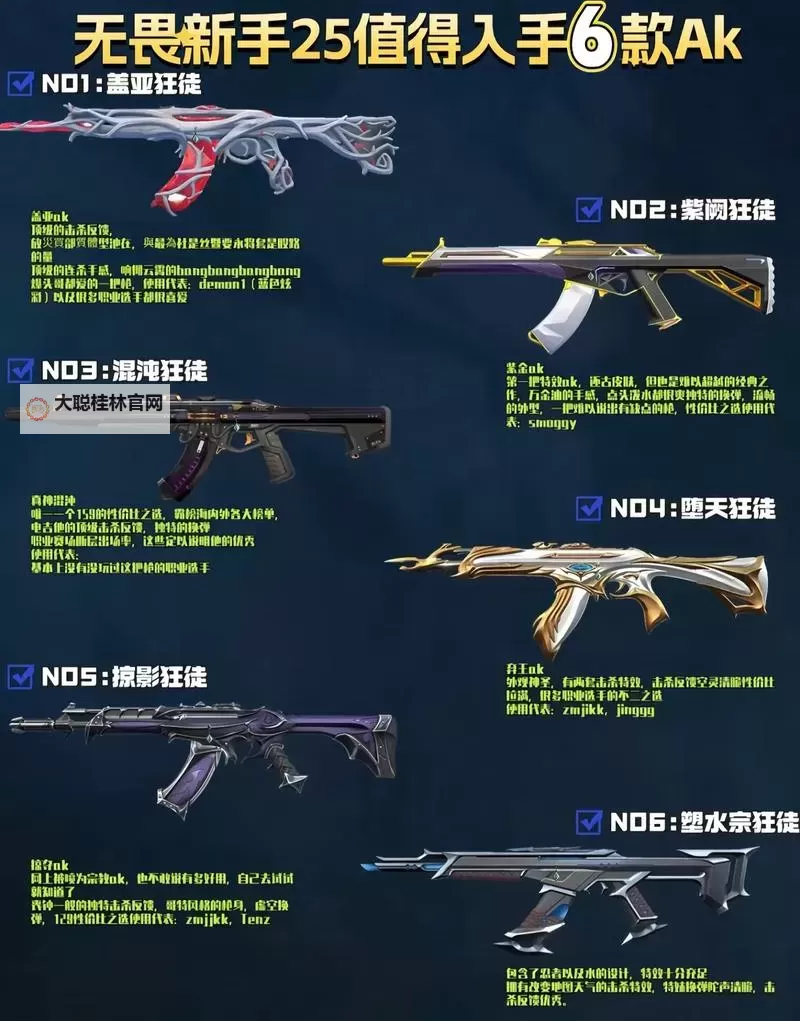 《无畏契约》7月27日外网皮肤排名图1